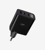 Linktech G852 Premium 65W 3lü Çıkış Süper SI GaN Şarj Adaptörü (LNG-G852) - Hızlı Şarj, Qualcomm QC 4.0, Duvar Tipi