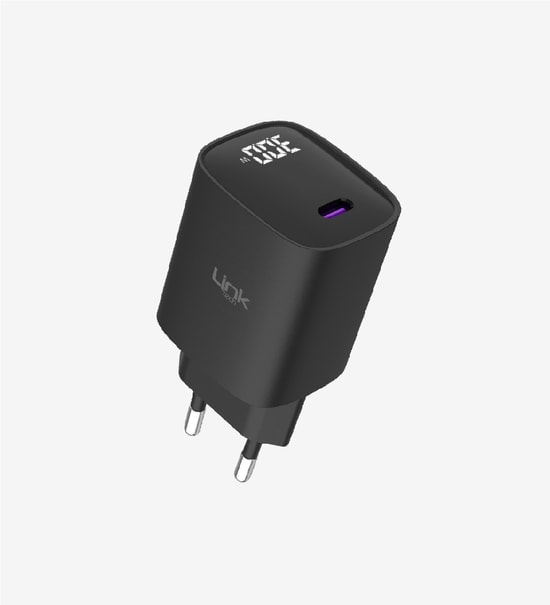 Linktech G846 30W USB-C Süper SI GaN Şarj Adaptörü (LNG-G846) - Premium Mini Hızlı Şarj Aleti, Qualcomm QC 4.0
