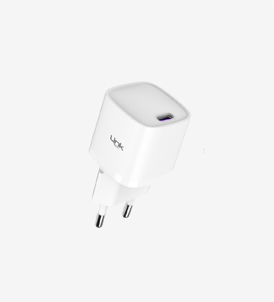 Linktech G840 Premium Mini 20W USB-C Süper SI GaN Şarj Adaptörü (LNG-G840) - Qualcomm QC 4.0 Hızlı Şarj Aleti