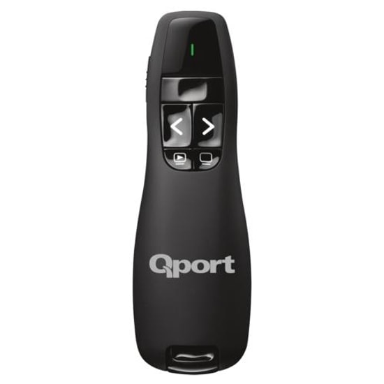 Qport Q-SUN400 Kırmızı Lazerli Sunum Kumandası - 2.4GHz, Kablosuz, USB Alıcı, Presenter, Ergonomik, Kolay Kontrol
