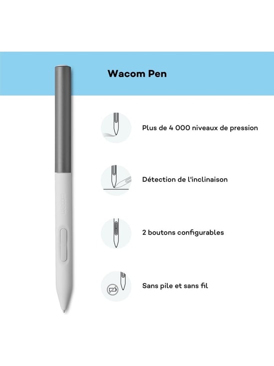 Wacom One Medium Grafik Tablet (CTC6110WLW1B) - Bluetooth, USB-C Bağlantı, Hızlı Kurulum, Çoklu İşletim Sistemi