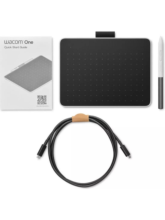 Wacom One Small Grafik Tablet (CTC4110WLW1B) Çizim Tableti - Basınç Hassasiyetli Kalem ve Kolay Bağlantı