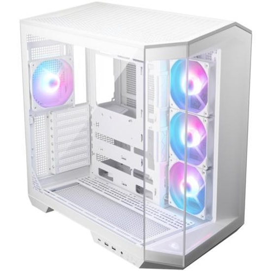 MSI MAG PANO 100R PZ Beyaz ATX Oyuncu Kasası - Temperli Cam, Panoramik, 4x120mm ARGB Fan, USB 3.2, Beyaz Gaming Kasa