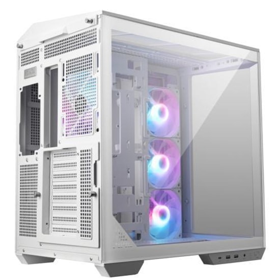 MSI MAG PANO 100R PZ Beyaz ATX Oyuncu Kasası - Temperli Cam, Panoramik, 4x120mm ARGB Fan, USB 3.2, Beyaz Gaming Kasa