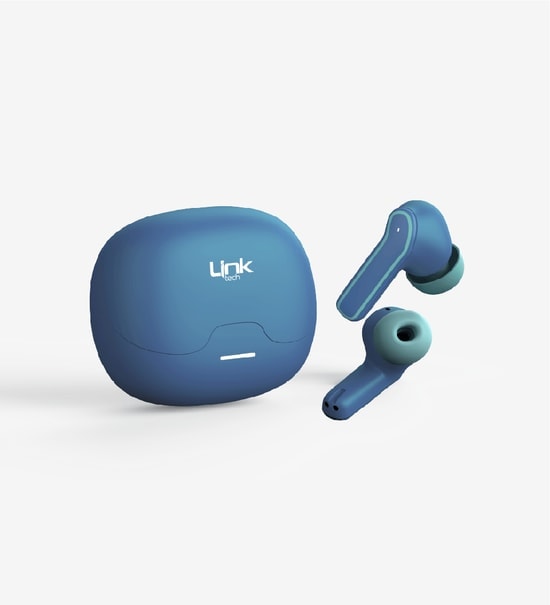 LinkTech LTW-S32 Mavi TWS Kulak İçi Oyuncu Bluetooth Kulaklık - Mavi, ENC, Bluetooth 5.3, 10mm Sürücü, Type-C