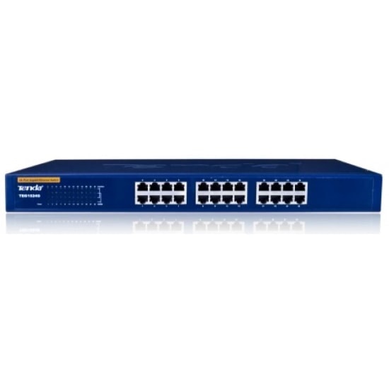 Tenda TEG1024G 24 Port Gigabit Rackmount Metal Kasa Switch - 10/100/1000 Mbps, Yönetilemez Ağ Anahtarı, Tak Çalıştır