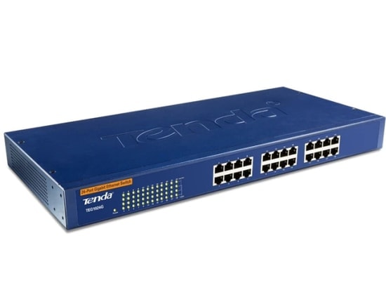 Tenda TEG1024G 24 Port Gigabit Rackmount Metal Kasa Switch - 10/100/1000 Mbps, Yönetilemez Ağ Anahtarı, Tak Çalıştır