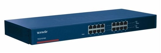 Tenda TEG1016G 16 Port 10/100/1000Mbps Gigabit Yönetilemez Switch - Rackmount Metal Kasa, Tak ve Çalıştır, Fansız