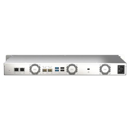QNAP TS-435XEU-4GB 4 Disk Yuvalı Rack Tipi NAS: 4GB DDR4 RAM, Kısa Derinlik, 2.2GHz ARM, 2x10Gb SFP, 2x2.5G LAN, USB 3.2