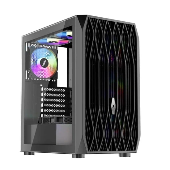 1st Player Ariya AY7 650W 80+ ARGB 4x12cm Fan Siyah ATX Bilgisayar Kasası - Mesh, Temperli Cam, USB 3.0