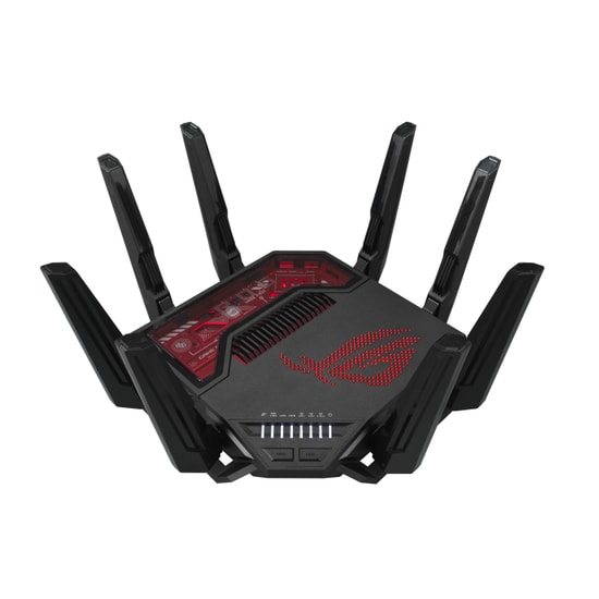 Asus ROG Rapture GT-BE19000 Tri-Band WiFi 7 Gaming Access Point Router - BE19000, 8 Anten, 802.11be, AiMesh, ROG RGB