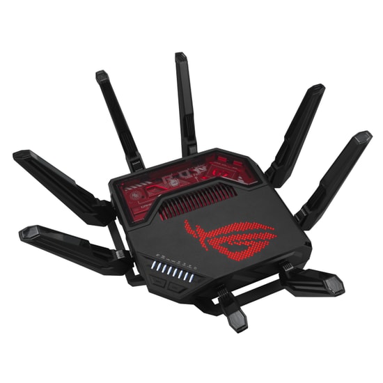 Asus ROG Rapture GT-BE19000 Tri-Band WiFi 7 Gaming Access Point Router - BE19000, 8 Anten, 802.11be, AiMesh, ROG RGB