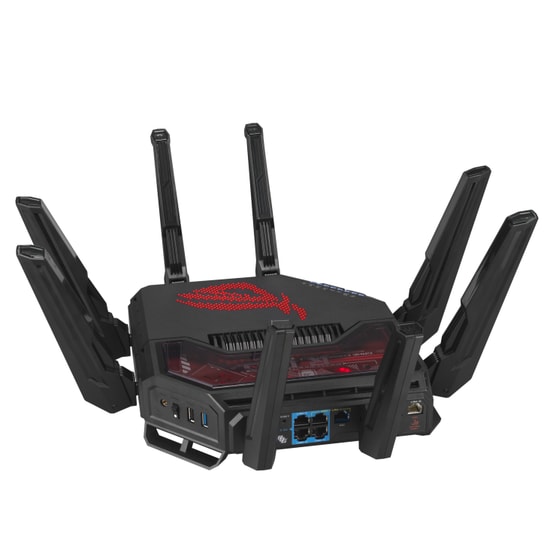 Asus ROG Rapture GT-BE19000 Tri-Band WiFi 7 Gaming Access Point Router - BE19000, 8 Anten, 802.11be, AiMesh, ROG RGB
