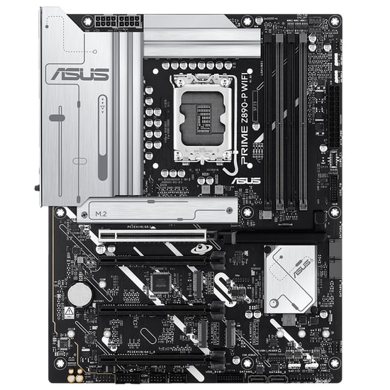 ASUS Prime Z890-P D5 Anakart: Intel LGA1851, DDR5 8666MHz (OC), 4xM.2, 2.5G LAN, USB 3.2, HDMI 2.1, DP 1.4, Aura RGB ATX