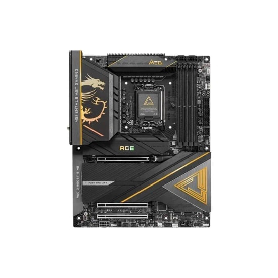 MSI MEG Z890 ACE LGA1851 DDR5 ATX Anakart - 9200MHz (OC), 5xM.2, 2xTB4, 10G LAN, WiFi 7, USB 20Gbps, HDMI