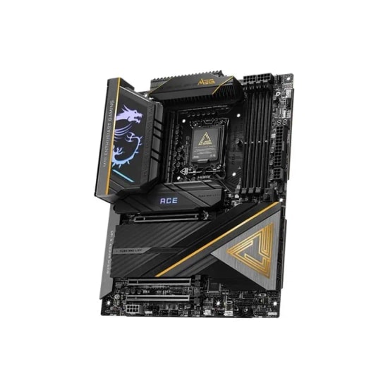 MSI MEG Z890 ACE LGA1851 DDR5 ATX Anakart - 9200MHz (OC), 5xM.2, 2xTB4, 10G LAN, WiFi 7, USB 20Gbps, HDMI