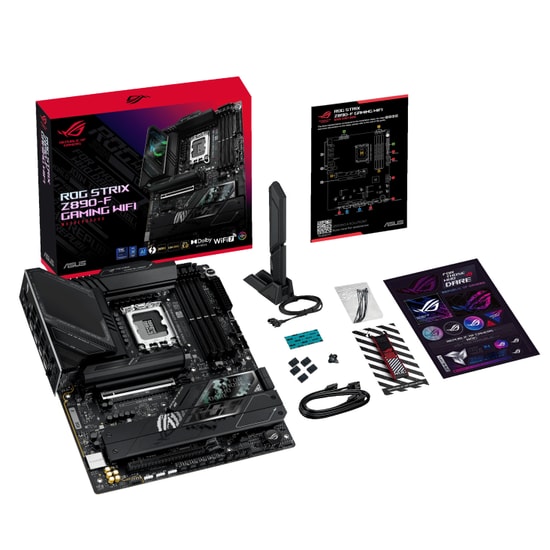 Asus ROG Strix Z890-F Gaming WiFi Anakart: Intel LGA1851, DDR5 9066MHz, 5xM.2, VRM, HDMI, DP, WiFi 7, Thunderbolt 4, ATX