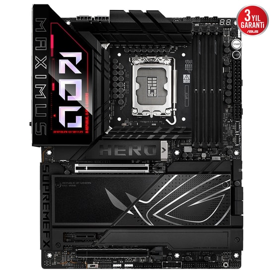 Asus Rog Maximus Z890 Hero Intel 1851P DDR5 9200 Hdmi 6xM2 Usb3.2 Atx 2xThunderbolt4 WiFi 7 4xDimm 192Gb Max Ana Kart