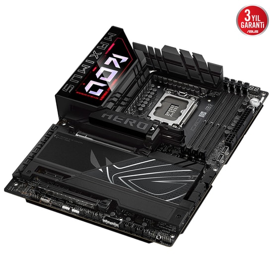 Asus Rog Maximus Z890 Hero Intel 1851P DDR5 9200 Hdmi 6xM2 Usb3.2 Atx 2xThunderbolt4 WiFi 7 4xDimm 192Gb Max Ana Kart