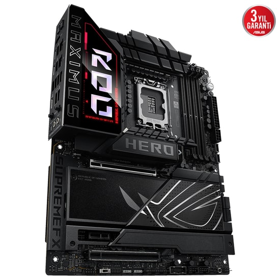 Asus Rog Maximus Z890 Hero Intel 1851P DDR5 9200 Hdmi 6xM2 Usb3.2 Atx 2xThunderbolt4 WiFi 7 4xDimm 192Gb Max Ana Kart