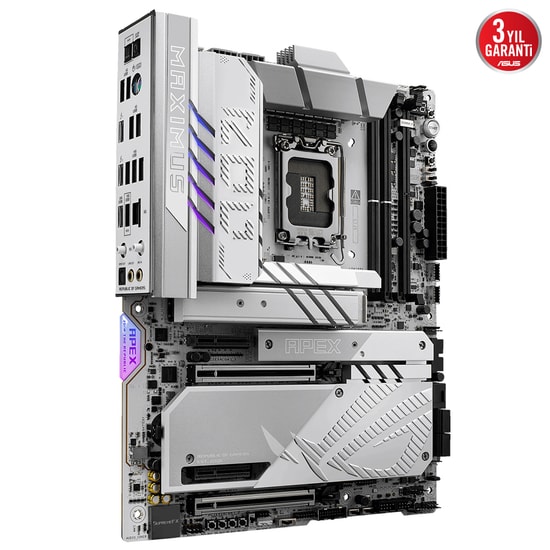Asus Rog Maximus Z890 Apex Intel 1851P DDR5 9600 Hdmi 6xM2 Usb3.2 Atx 2xThunderbolt4 WiFi 7 2xDimm 96Gb Max Ana Kart
