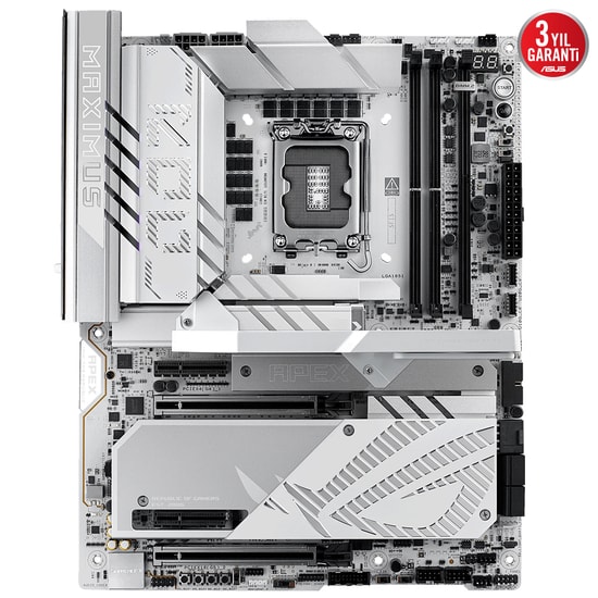 Asus Rog Maximus Z890 Apex Intel 1851P DDR5 9600 Hdmi 6xM2 Usb3.2 Atx 2xThunderbolt4 WiFi 7 2xDimm 96Gb Max Ana Kart