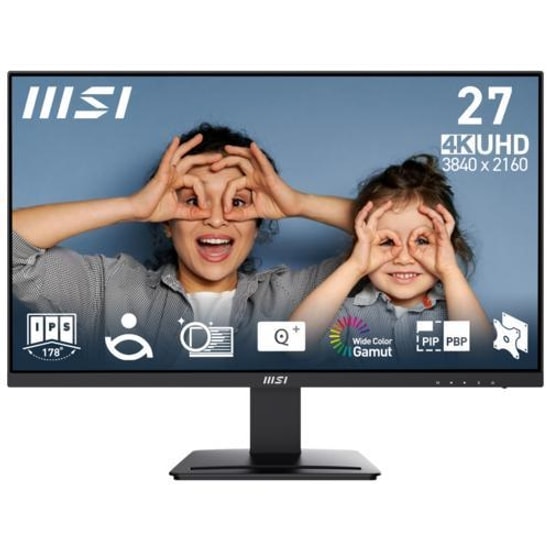 MSI Pro MP273U 27" 3840x2160 (UHD) Flat IPS 60Hz 4ms Anti-Glare Monitör - HDMI, DisplayPort, Hoparlör, VESA Uyumlu