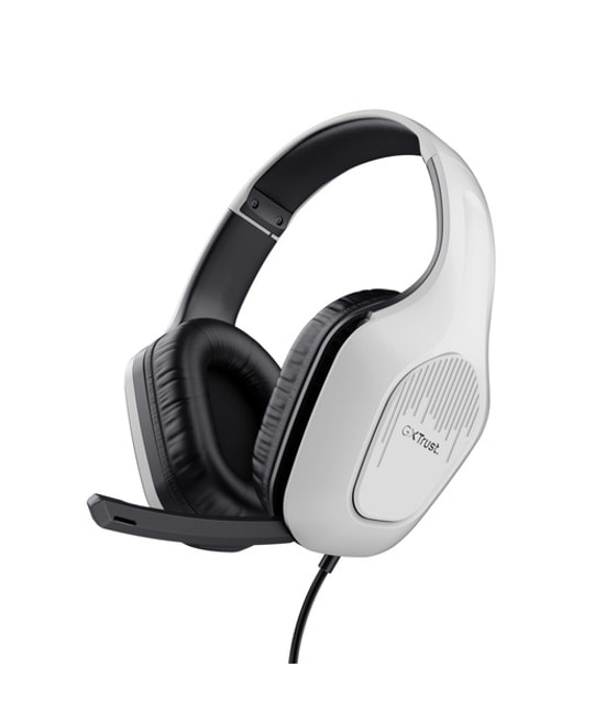 Trust GXT 415 Zirox Kulak Üstü Kablolu Beyaz Gaming Kulaklık (TRU25147) - 50mm Neodimyum Sürücü, 3.5mm Jak, Kumandalı