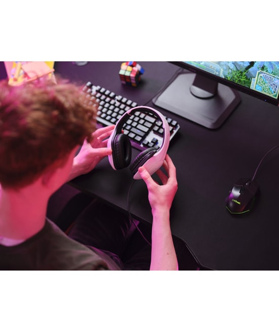 Trust GXT 415 Zirox Kulak Üstü Kablolu Beyaz Gaming Kulaklık (TRU25147) - 50mm Neodimyum Sürücü, 3.5mm Jak, Kumandalı