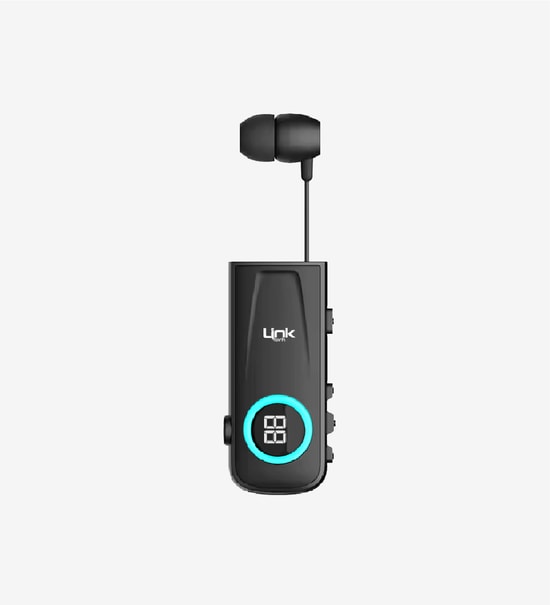 Linktech V82 Siyah Solid Led Ekranlı Titreşimli Makaralı Bluetooth Kulaklık