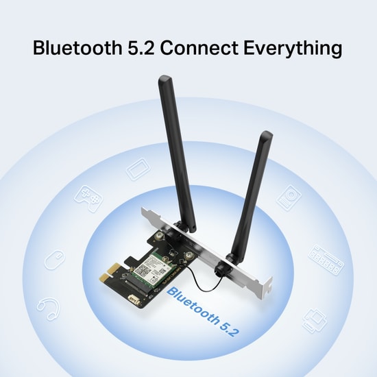 TP-Link Mercusys MA80XE AX3000 WiFi 6 Bluetooth 5.3 PCIe Adaptör - MU-MIMO, OFDMA, WPA3 Güvenlik, Windows 10/11 Uyumlu