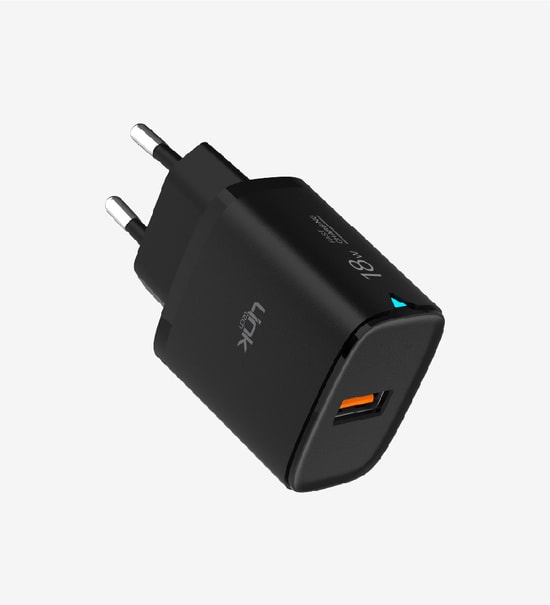 Linktech C304 18W Beyaz Hızlı Şarj Adaptörü (LSC-C304/WHITE) - QC 3.0, USB Type-A, 18W Güç, Akım Korumalı Şarj Aleti