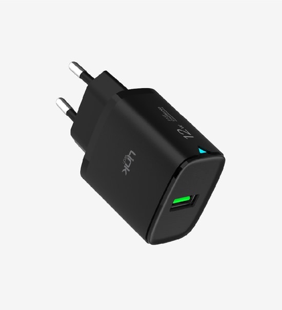 LinkTech C301 12W Micro USB Kablolu Hızlı Şarj Cihazı (LSC-C301/WHITE) - Duvar Tipi, 1 Adet USB-A Çıkışı, Beyaz