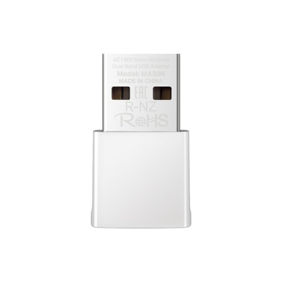 TP-Link Mercusys MA30N AC1300 Çift Bant Nano USB Wi-Fi Adaptör - 5GHz 867Mbps, 2.4GHz 400Mbps, WPA3, MU-MIMO