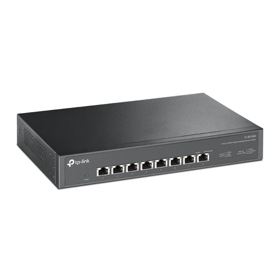 TP-Link TL-SX1008 8 Port 10G Multi Gigabit Switch - Metal Kasa, 160 Gbps Hız, Yönetilemez, Tak-Çalıştır, Fanlı Soğutma