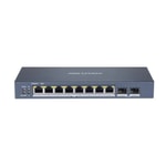 Hikvision DS-3E1510P-SI 8 Port Gigabit 2 Port Gigabit Sfp Uplink 110W 300 Metre Poe Smart Yönetilebilir Rackmount Switch