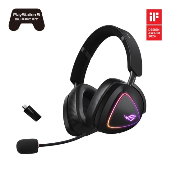 Asus Rog Delta II Kablosuz 50mm Titanyum Sürücü Rog Speednova 10mm Süper Geniş Bant Mikrofon DualFlow Oyun Kulaklığı