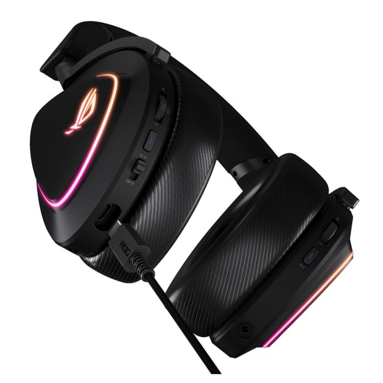 Asus Rog Delta II Kablosuz 50mm Titanyum Sürücü Rog Speednova 10mm Süper Geniş Bant Mikrofon DualFlow Oyun Kulaklığı