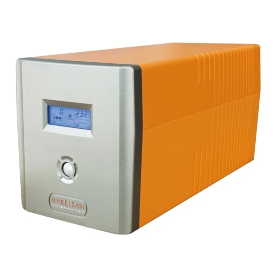 Makelsan Lion 1200VA Line Interactive Kesintisiz Güç Kaynağı UPS (MU01200L11MP005) - 2x7Ah, 720W, 5-10 Dakika Yedekleme