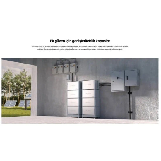 Bluetti B500 4960WH Ekstra Batarya Ev Tipi Enerji Depolama Sistemi