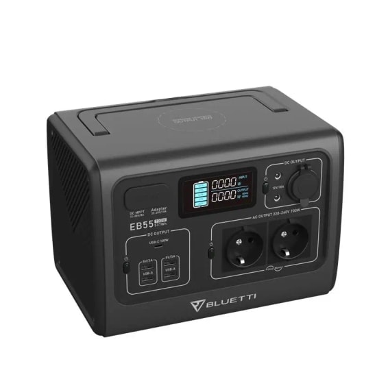 Bluetti EB55 537WH Taşınabilir Güç İstasyonu - 700W 537Wh Kapasite LiFePO4 Pil, USB-C Hızlı Şarj, Güç Kaynağı Ünitesi