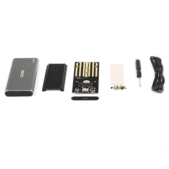 Dark DK-AC-DSEM4 USB 3.2 Gen2 Type-C M.2 NVMe SSD Disk Kutusu - 10Gbps, Alüminyum Kasa, Yüksek Performans