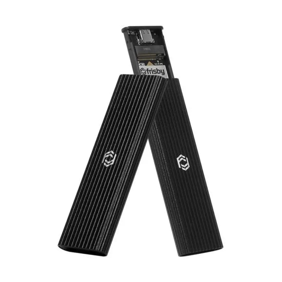 Frisby FHC-M2305 Type-C USB 3.1 M.2 NVMe PCIe SSD Alüminyum Disk Kutusu - 10Gbps, Fansız, LED Göstergeli Tasarım