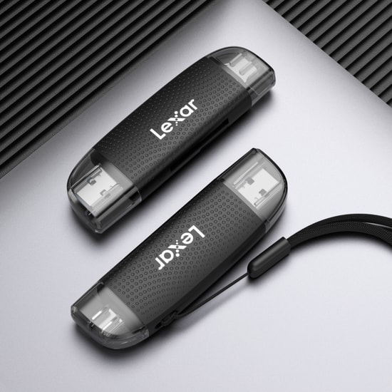 Lexar LRW310X-BNBNG USB 3.1 Kart Okuyucu - Çift Yuvalı, USB-A ve USB-C Bağlantı, SD ve MicroSD Kart Desteği