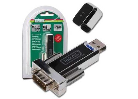 Digitus DA-70156 USB 2.0 Erkek to RS232 Erkek Seri Çevirici - FTDI Chipset, 1Mbps+ Veri Aktarımı, USB Uzatma Kablolu