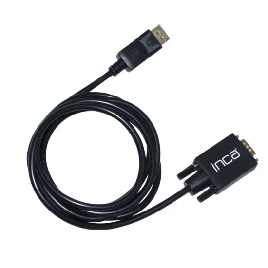 INCA IDPV-18T DisplayPort to VGA Dönüştürücü Kablo - 1.8 Metre, 1920x1200 Çözünürlük, Tak-Çalıştır