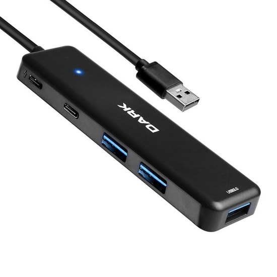 Dark Connect Master X5C USB 3.2 Gen1 Çoklayıcı (DK-AC-USB347) - 3xUSB-A, 2xType-C, Hızlı Şarj Destekli, Geniş Uyumluluk