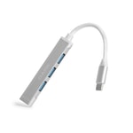 Dark Connect Master X4 Type-C - USB A 4 Port Çoklayıcı Gri Hub (DK-AC-USB310C) - 3xUSB2.0 1xUSB3.0 Port, 0.9A Hızlı Şarj