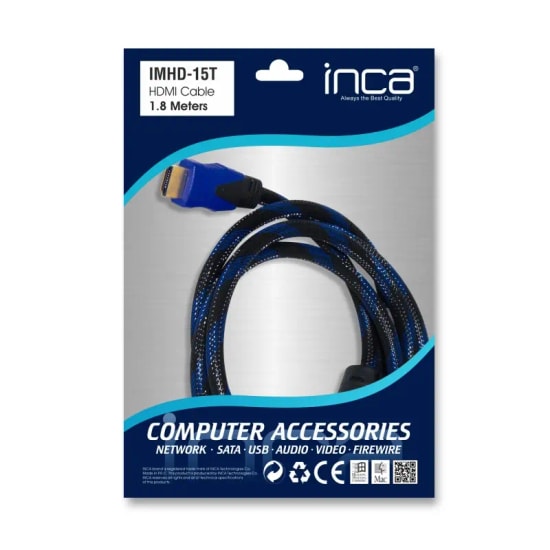 INCA IMHD-15T 1.8 Metre 4K HDMI Kablo - Ultra HD, 3D ve Ağ Desteği, Yüksek Hızlı 18Gbps Veri Aktarımı