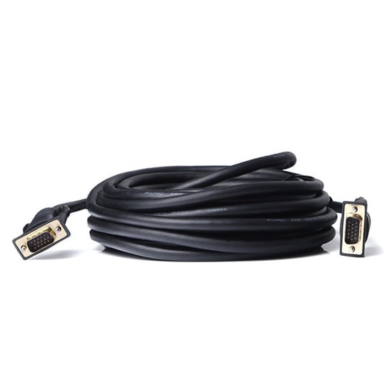 Dark DK-CB-VGAL1000 10 Metre Ferrit Core Çift EMI/RFI Filtreli VGA Erkek Kablo - 8mm Çap, 30 AWG Saf Bakır, ABS Kaplama